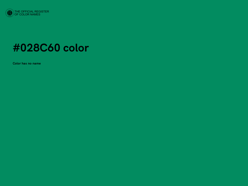 #028C60 color image