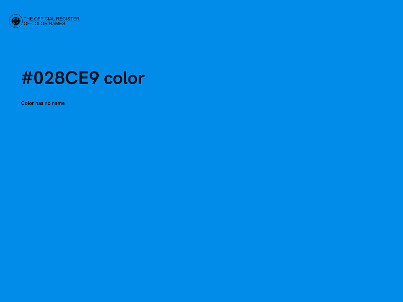 #028CE9 color image