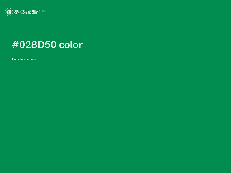 #028D50 color image