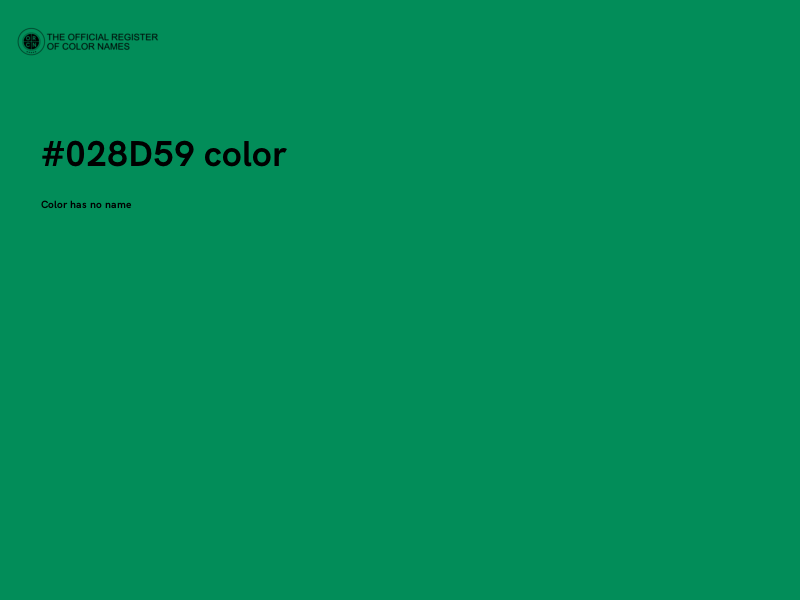 #028D59 color image