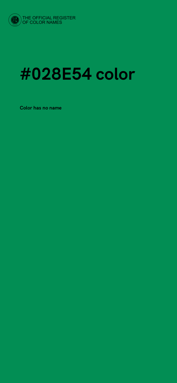 #028E54 color image