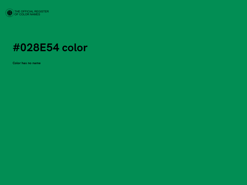 #028E54 color image