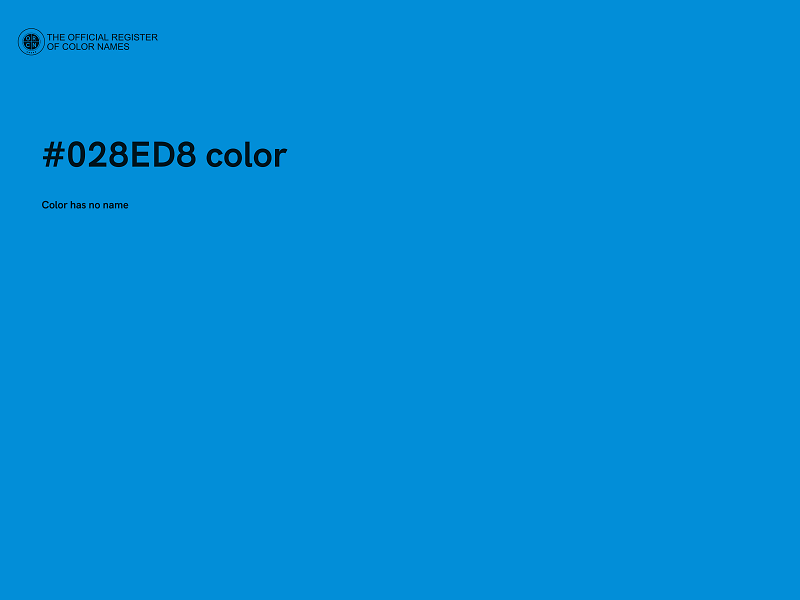 #028ED8 color image