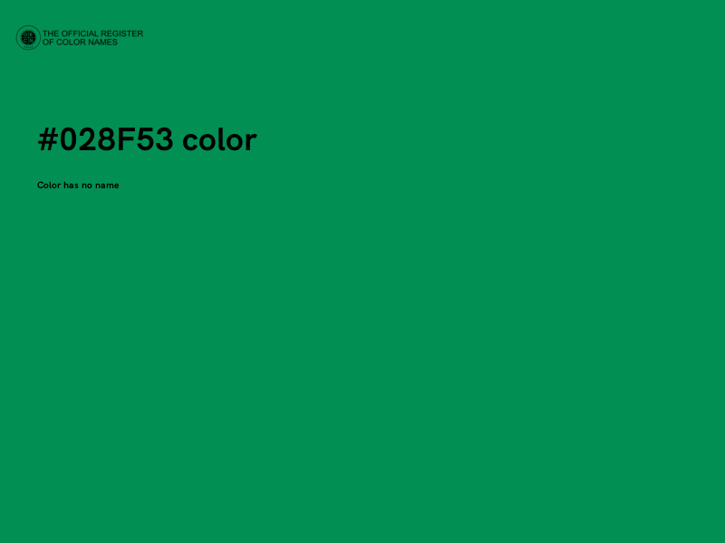 #028F53 color image