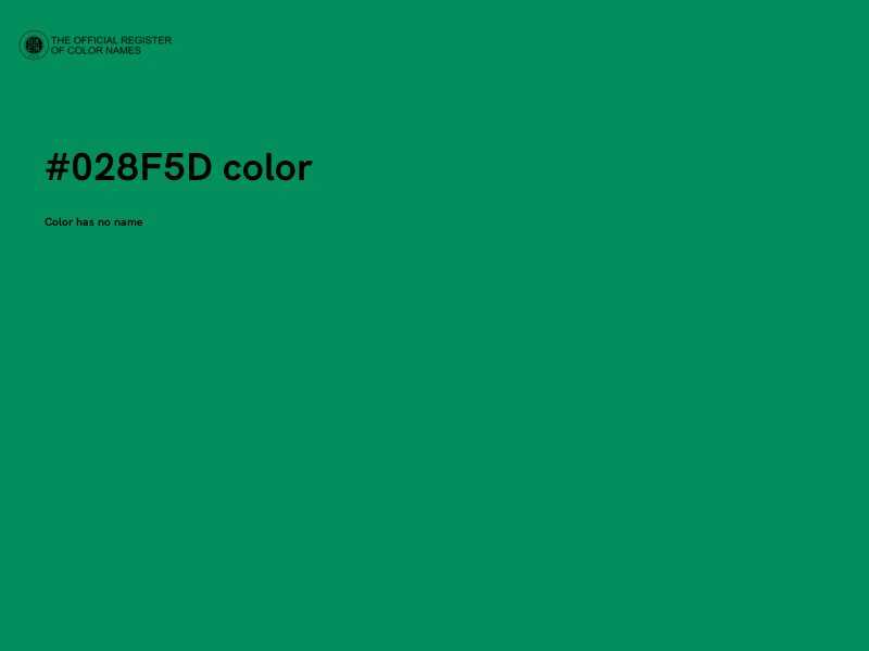 #028F5D color image