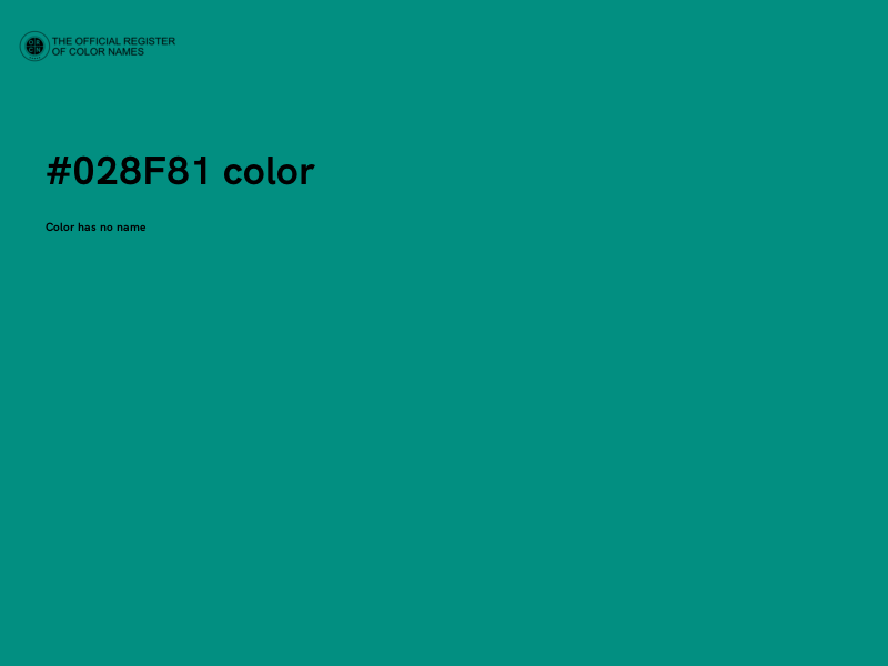 #028F81 color image