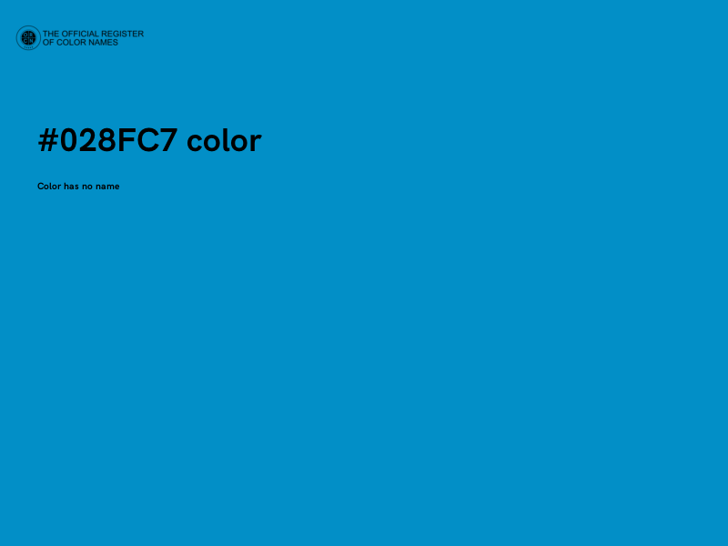 #028FC7 color image