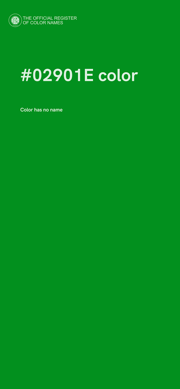 #02901E color image