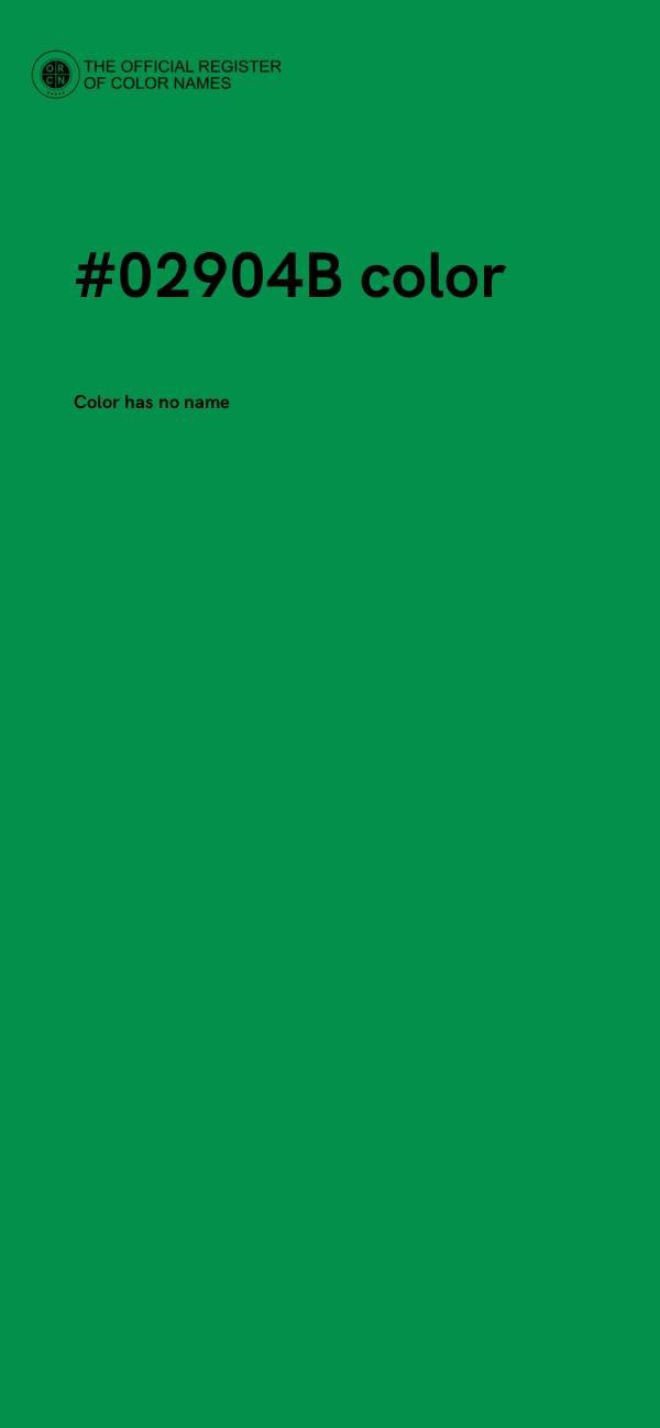 #02904B color image