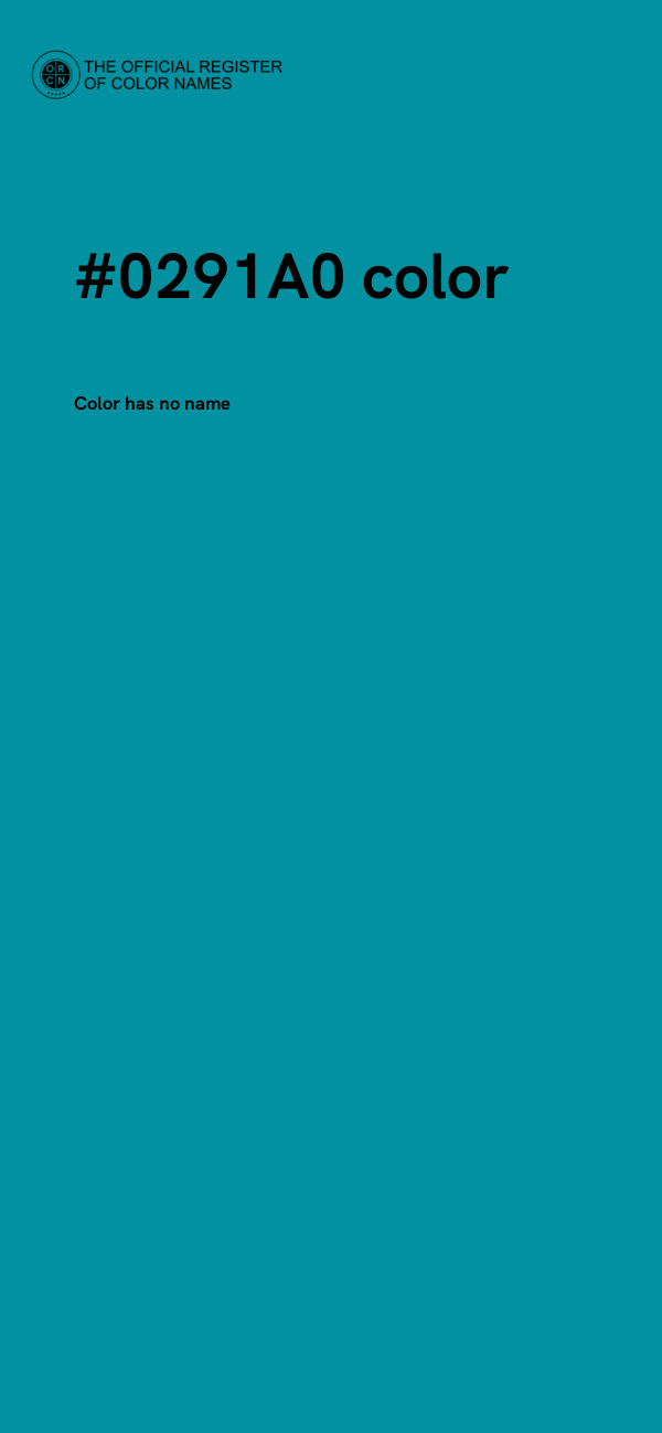 #0291A0 color image