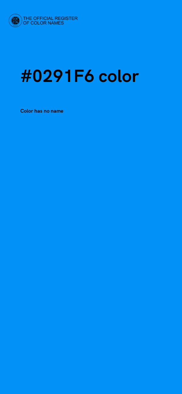 #0291F6 color image