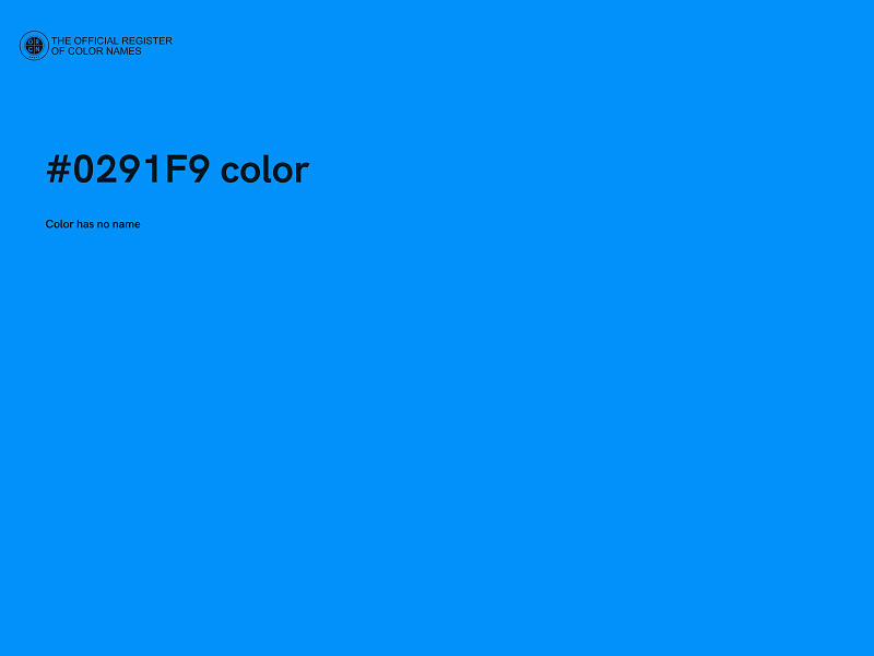 #0291F9 color image