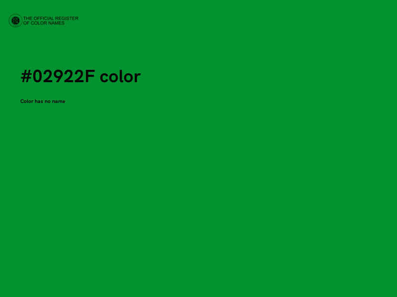 #02922F color image