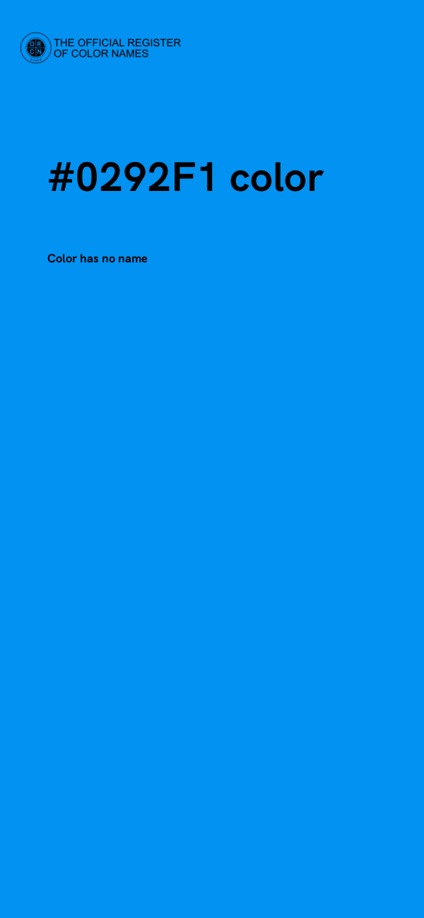 #0292F1 color image