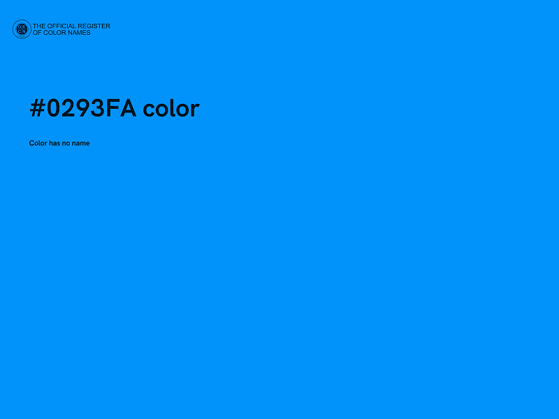 #0293FA color image