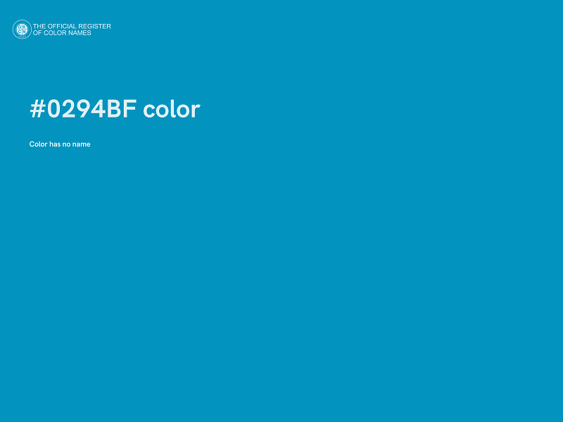 #0294BF color image