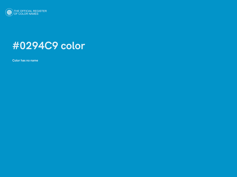 #0294C9 color image