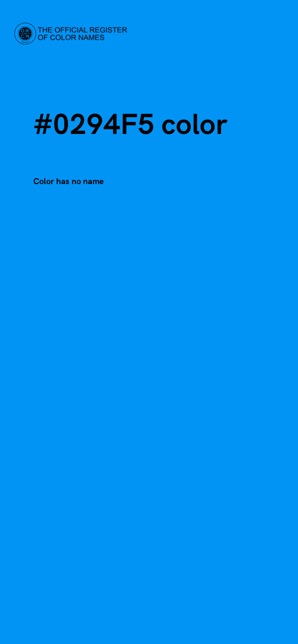 #0294F5 color image