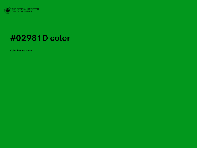 #02981D color image