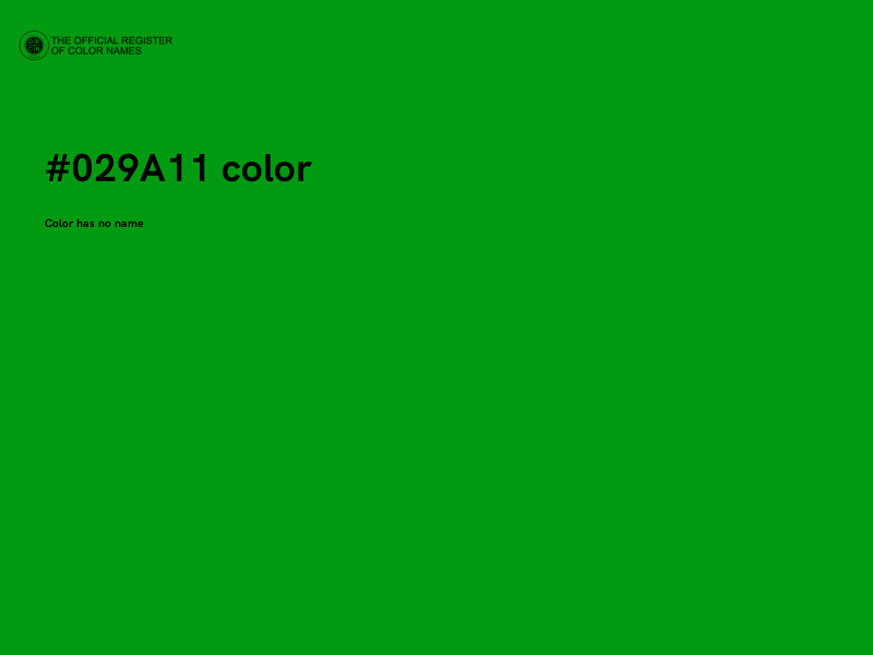 #029A11 color image