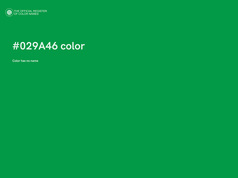 #029A46 color image