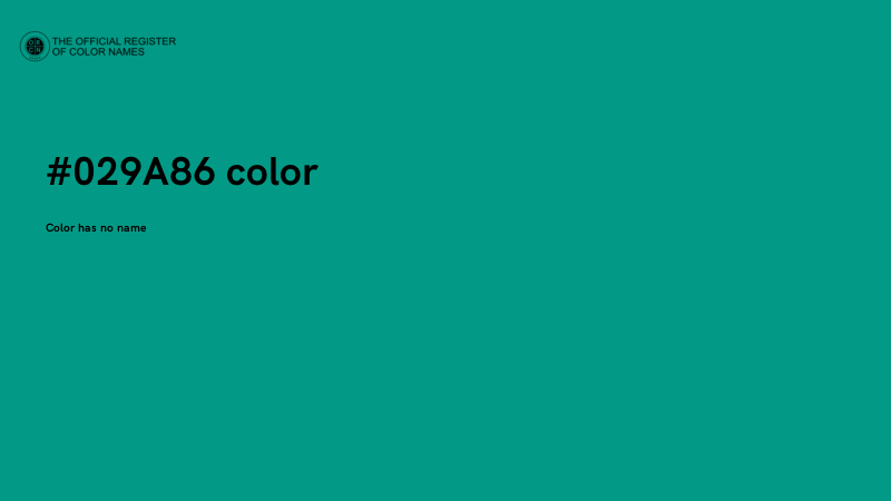 #029A86 color image