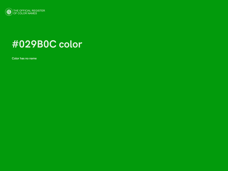 #029B0C color image