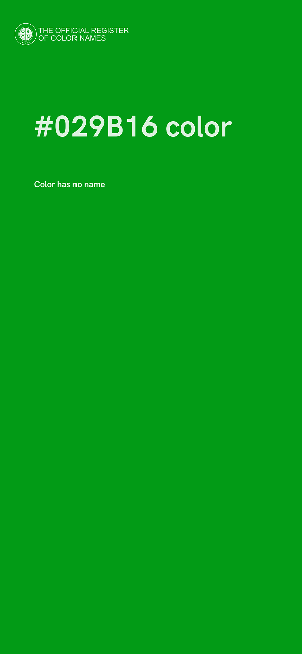#029B16 color image