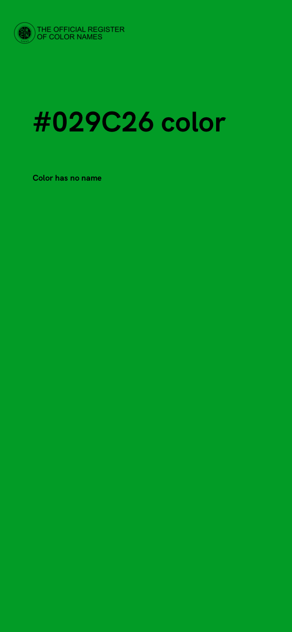 #029C26 color image