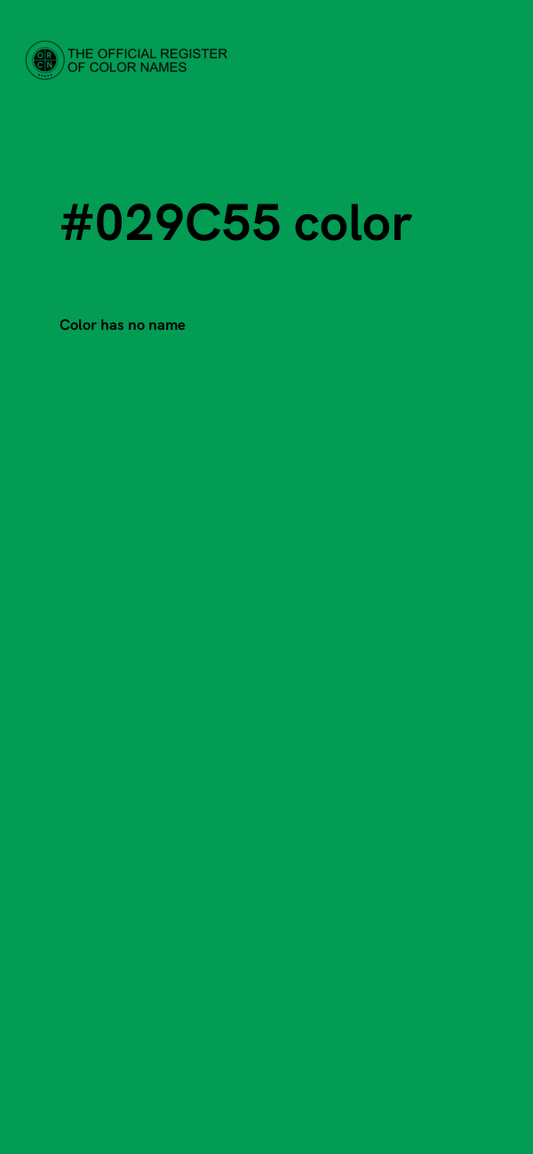 #029C55 color image