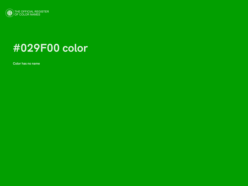 #029F00 color image