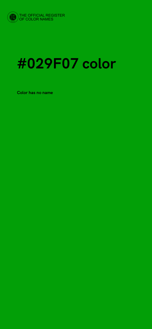 #029F07 color image