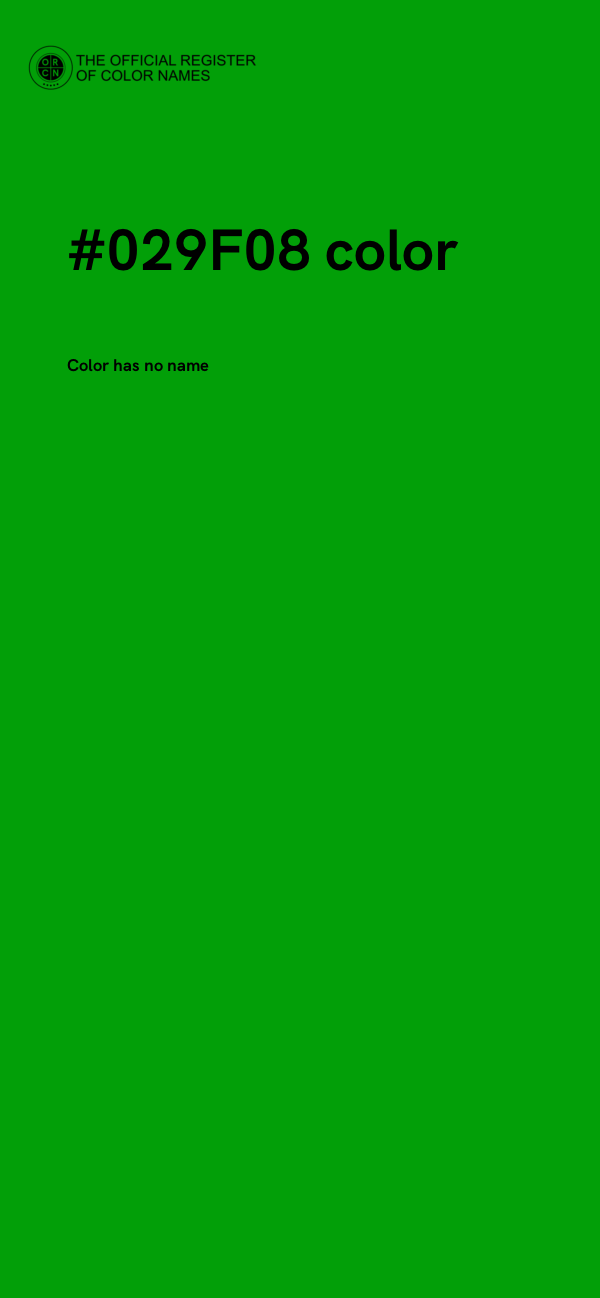 #029F08 color image