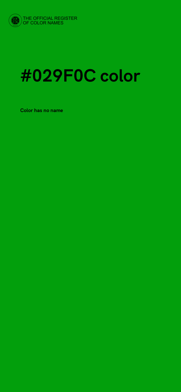 #029F0C color image