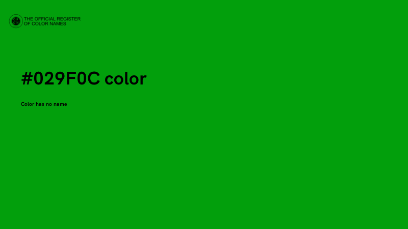 #029F0C color image