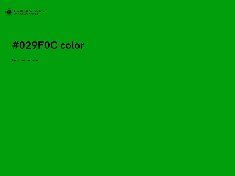 #029F0C color image