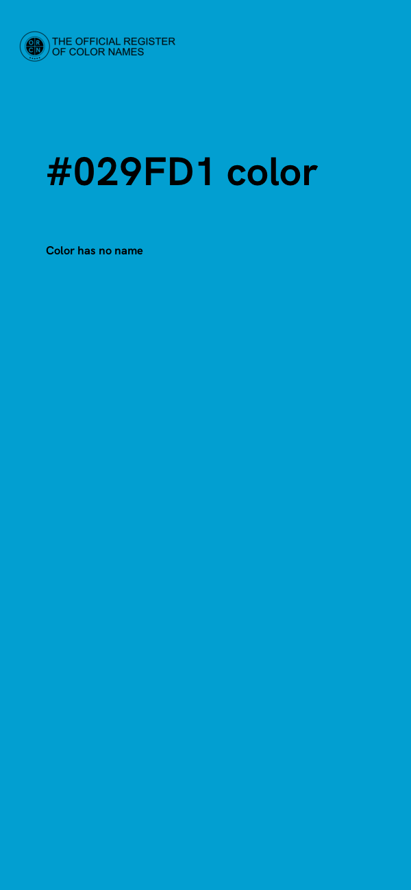 #029FD1 color image