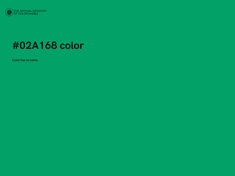 #02A168 color image