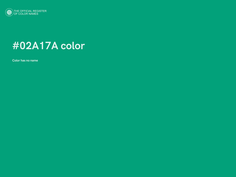 #02A17A color image