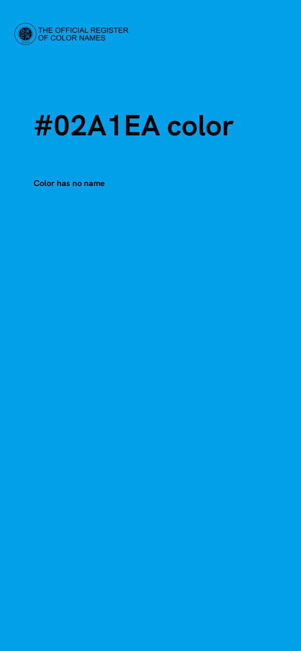 #02A1EA color image