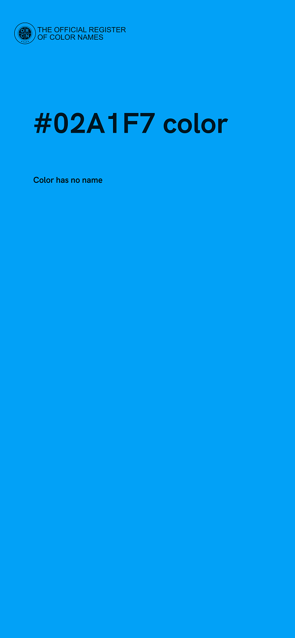 #02A1F7 color image