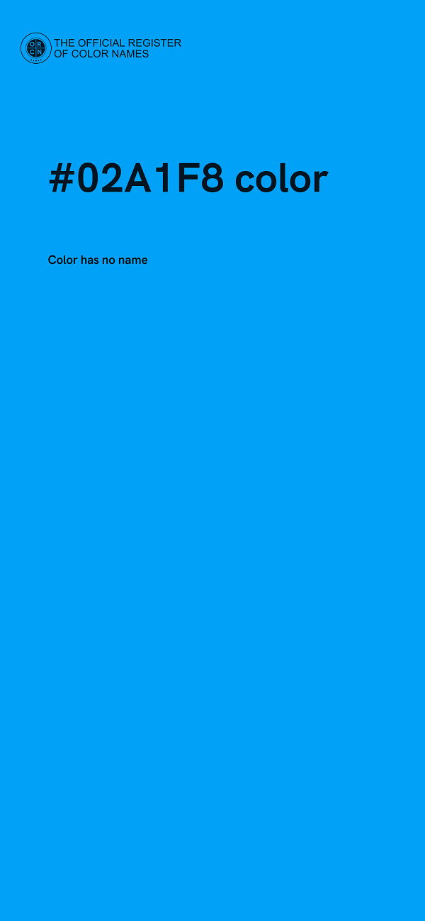 #02A1F8 color image