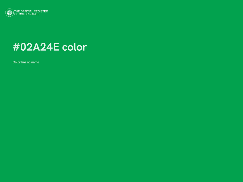 #02A24E color image