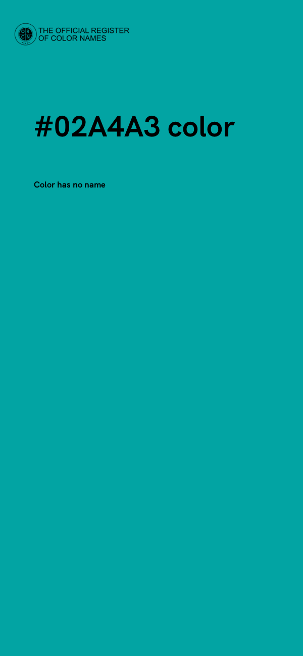 #02A4A3 color image