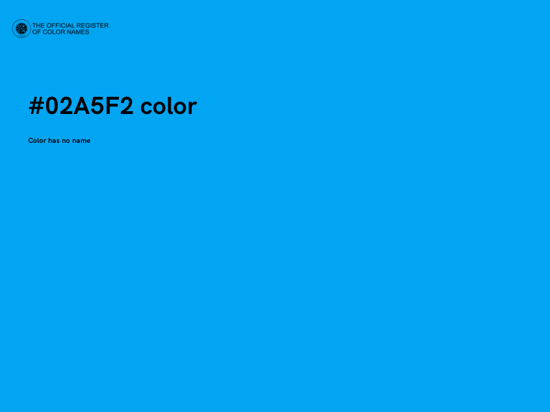 #02A5F2 color image