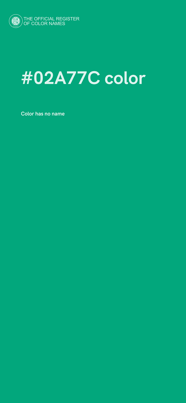 #02A77C color image