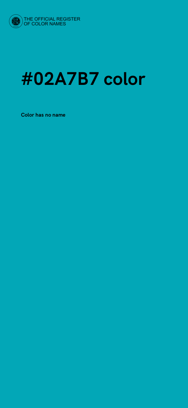 #02A7B7 color image
