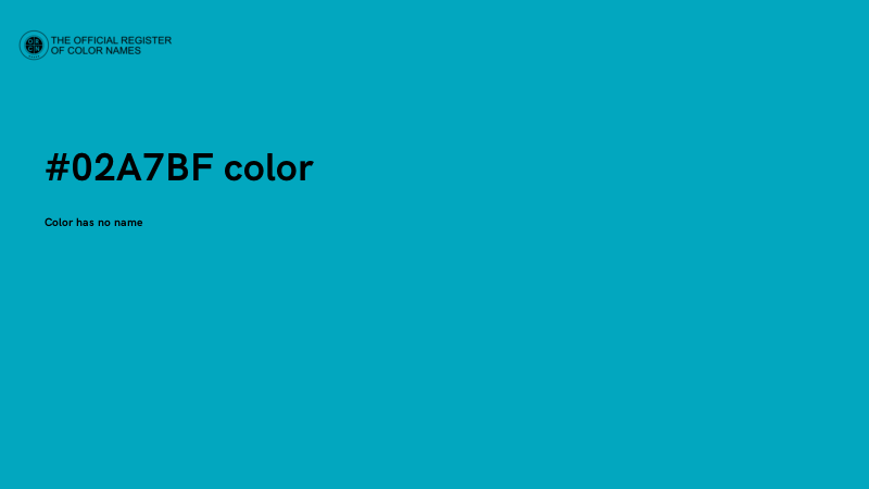 #02A7BF color image