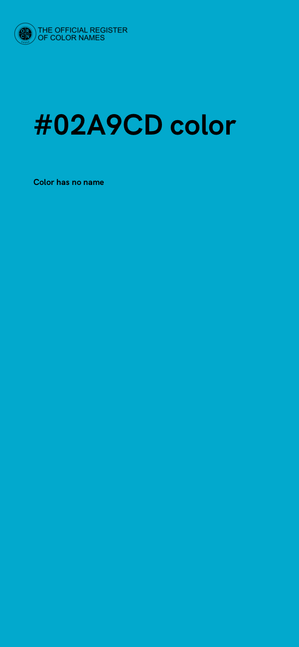 #02A9CD color image