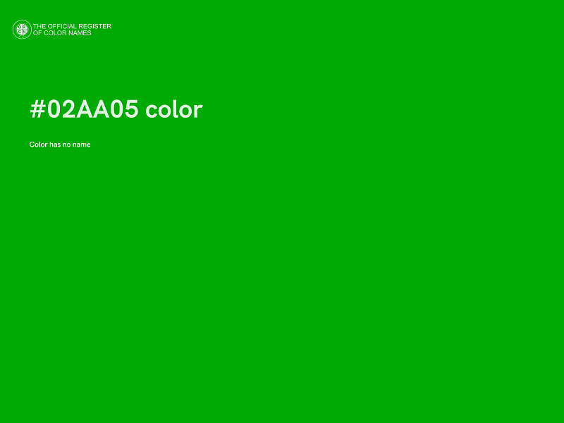 #02AA05 color image